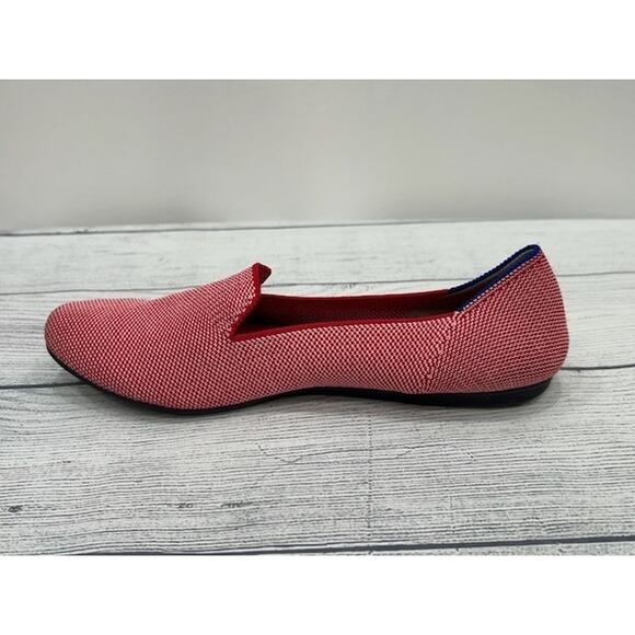 Rothys Womens The Ballet Shoes Knit Flat Heel Round Toe Slip On Red Size 8 - Picture 3 of 11